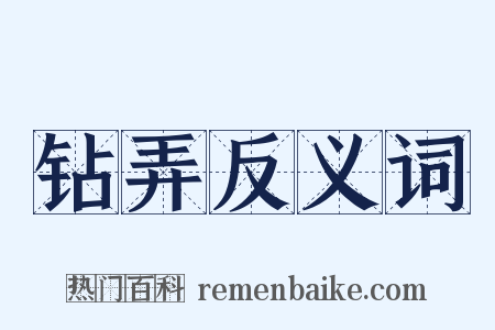 钻弄反义词是什么意思的图片